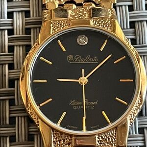 Dufonte Gold and Black Quartz Watch